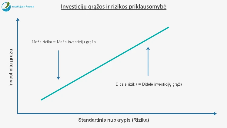 akcijos paprastai yra mažos rizikos investicijos