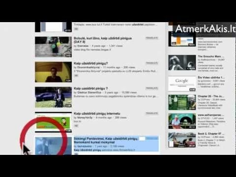 Visų interneto svetainių, kuriose galima užsidirbti pinigų. Nemokamas pasirinkimas